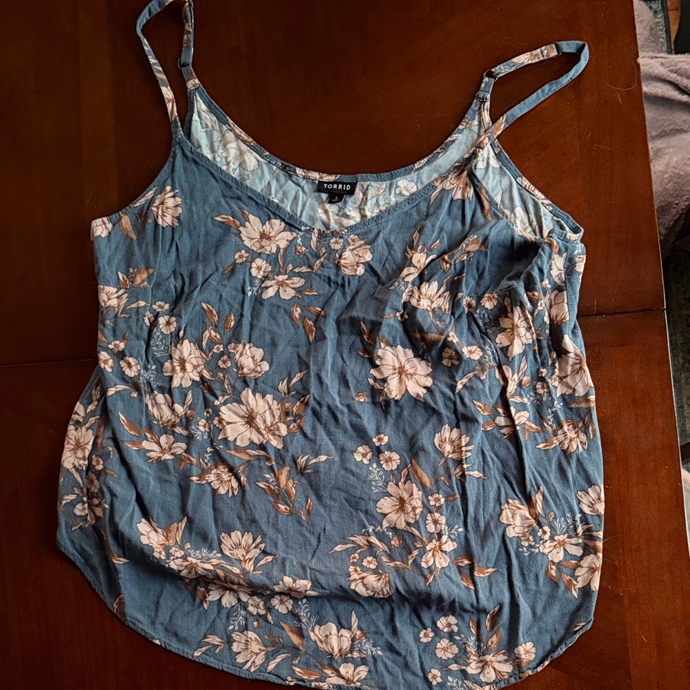 torrid Blue Floral Spaghetti-Strap Cami